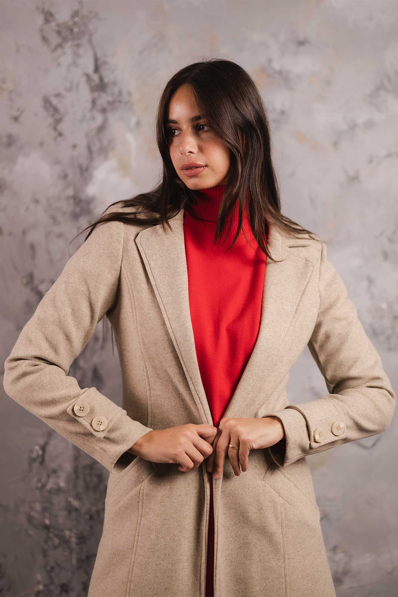 PLAIN WOOLEN COAT