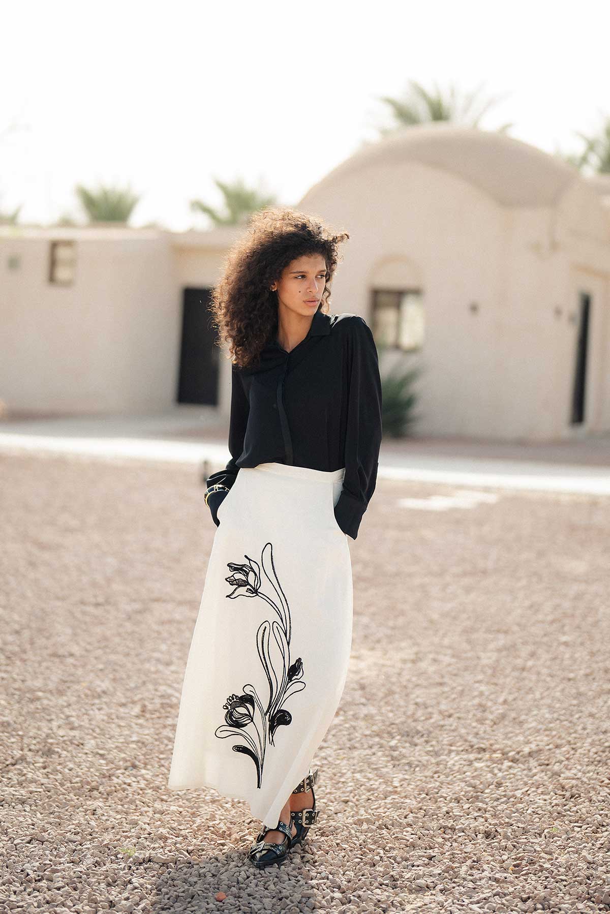 Broidery skirt
