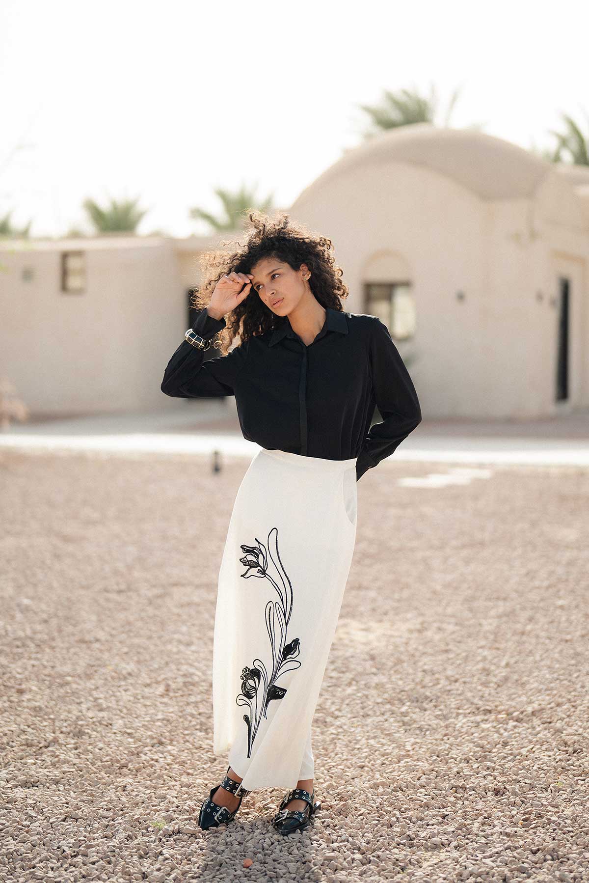 Broidery skirt