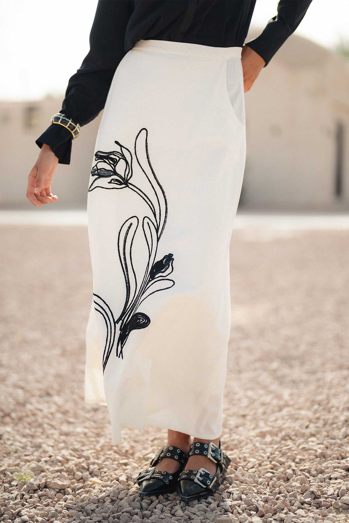 Broidery skirt