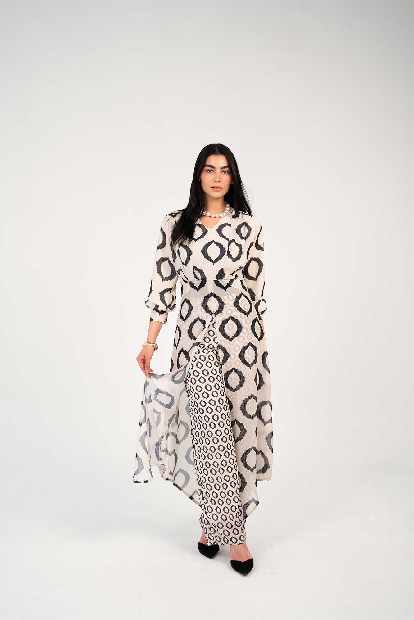 Printed Chiffon Dress