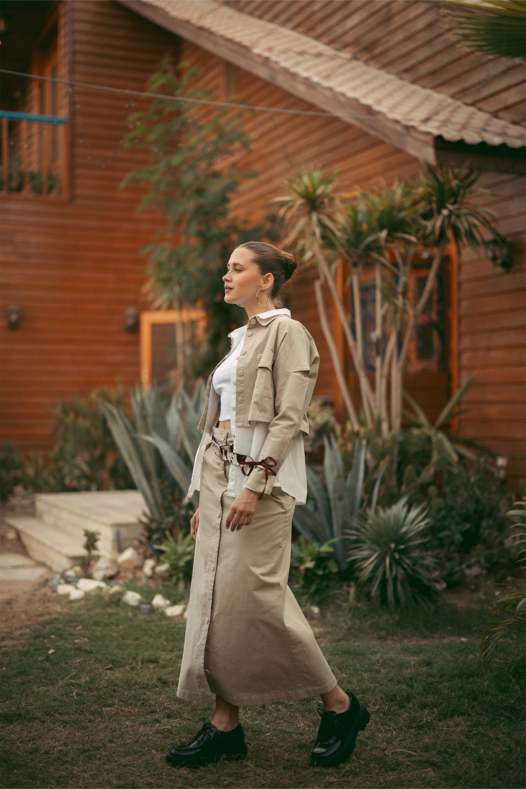 GABARDINE SKIRT