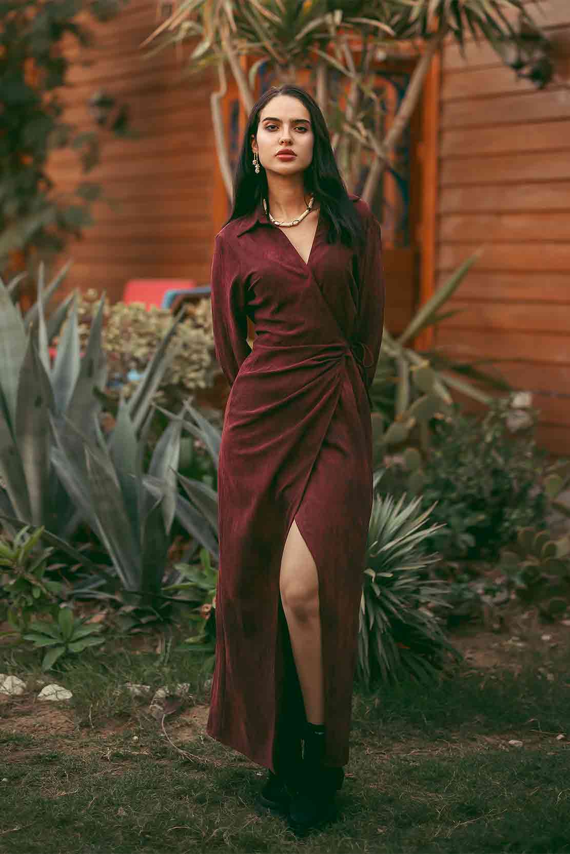 SUEDE DRESS